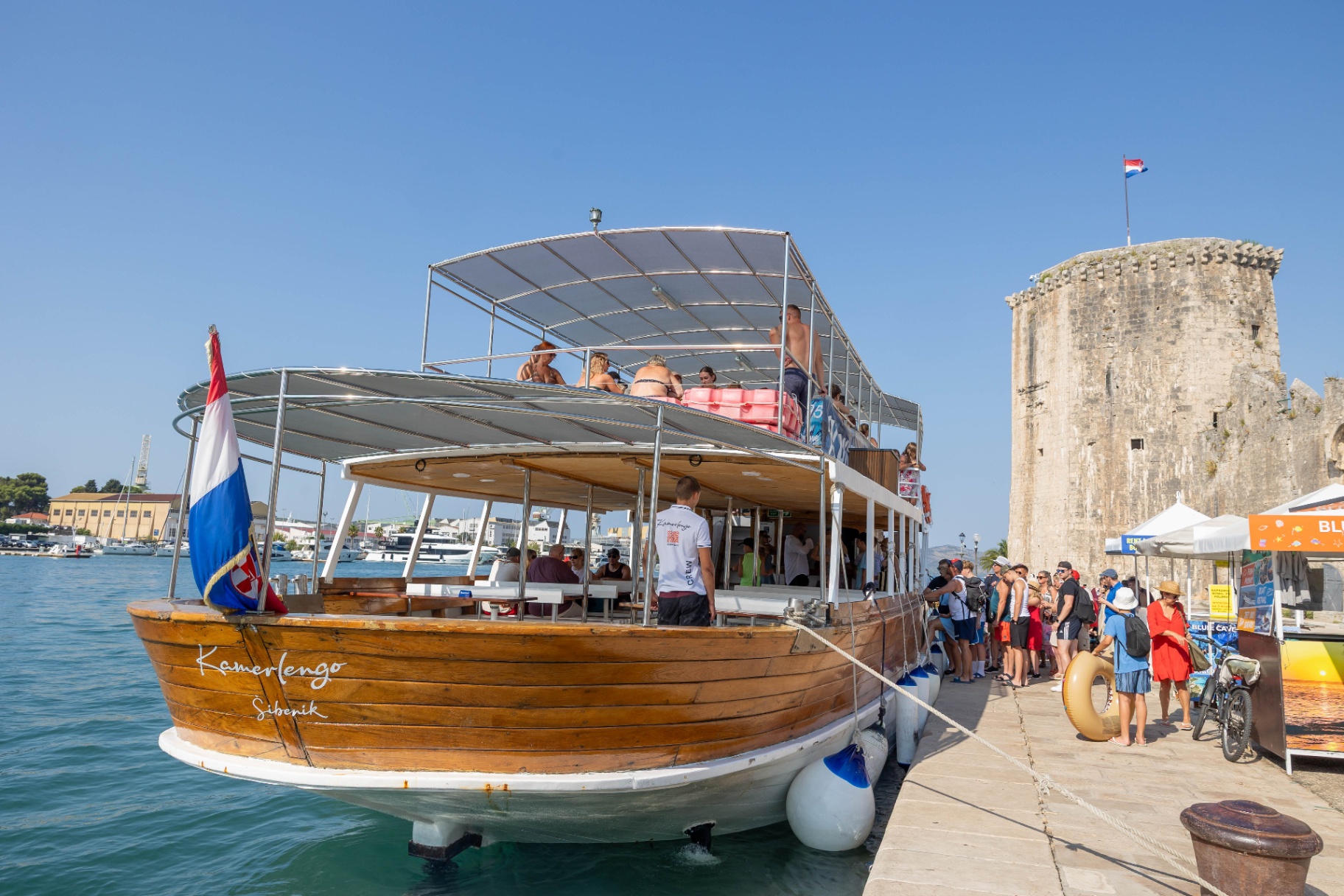 Boarding in Trogir — By Kamerlengo Fortress